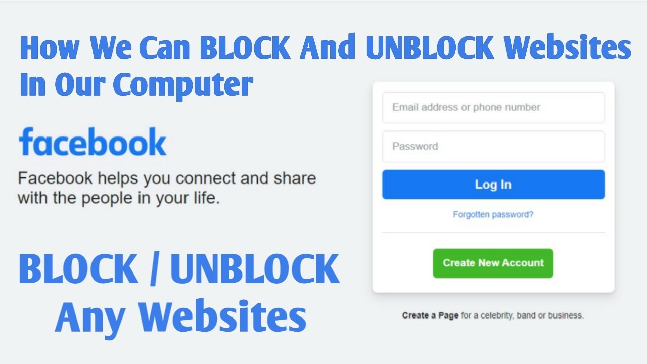 BLOCK And UNBLOCK Websites In Our Computer